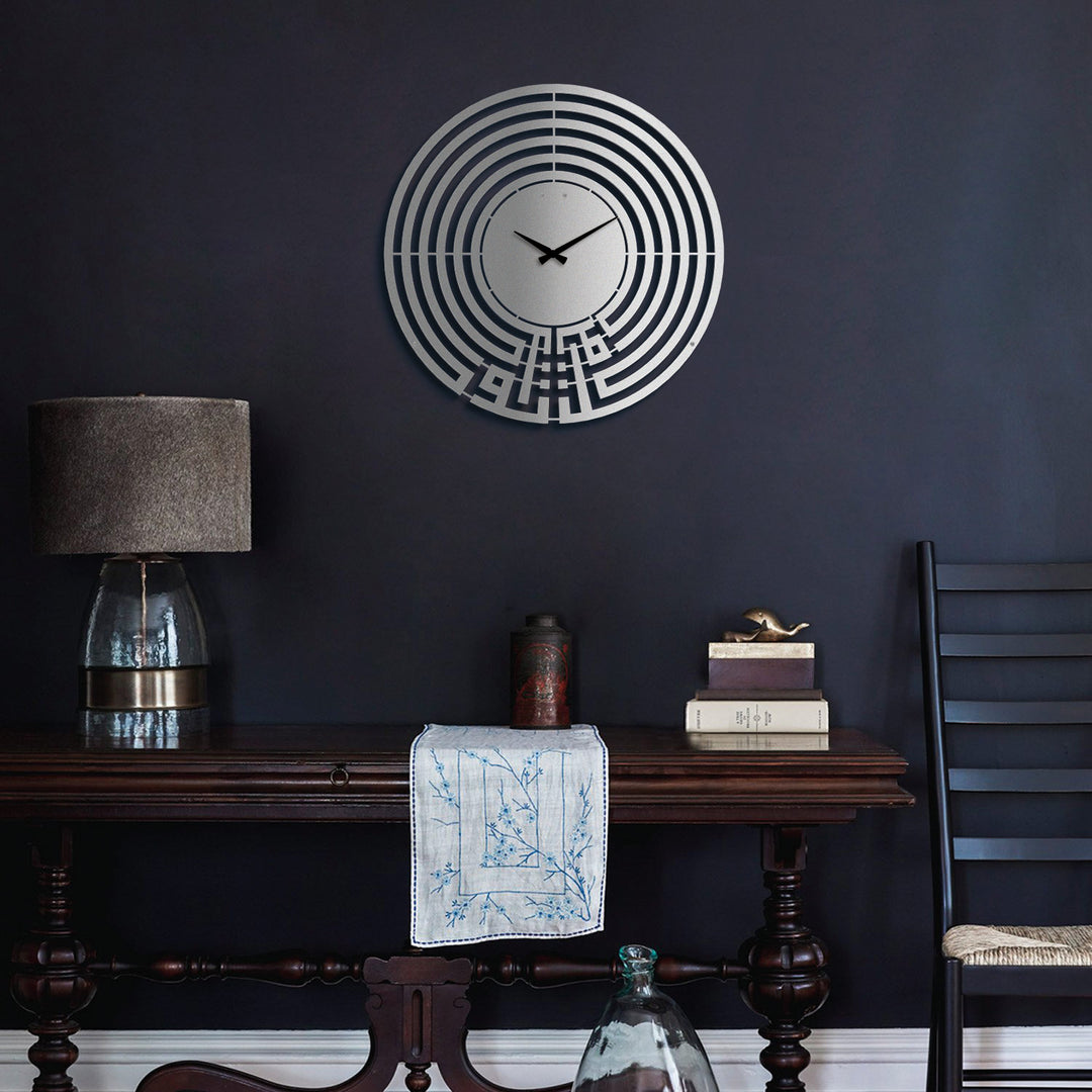 Tawakkul Written Kufic Metal Wall Clock